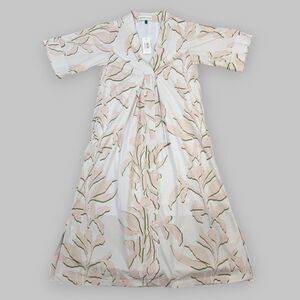 Brooke Wright Women’s Maxi Dress Henriette Caftan Vine Collection V-Neck Size Sm